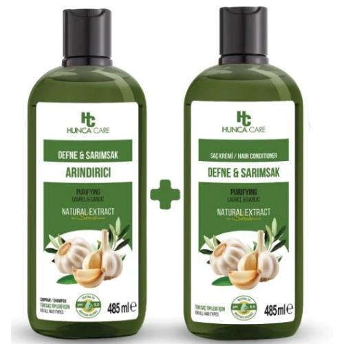 Hunca Care Defne Ve Sarımsaklı Şampuan Saç Dökülmesine Karşı Yardımcı 485 Ml ürün görseli 1