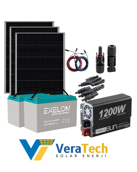 VeraTech Solar Güneş Enerjisi Bahçe Evi Mini Buzdolabı Paketi ürün görseli 1