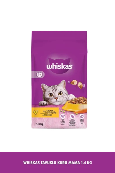 Whiskas Tavuklu Kedi Maması 1.4 kg ürün görseli 1