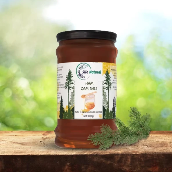Çam Balı Cam Kavanoz 400 gr - %100 Doğal Ham Çam Balı ürün görseli 1