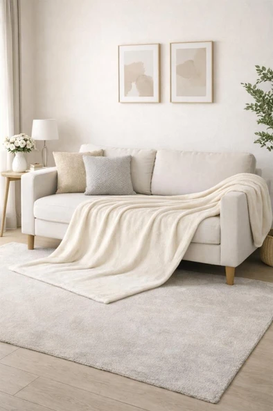 Wella Soft 130x170 cm Tv Battaniyesi Krem ürün görseli 1