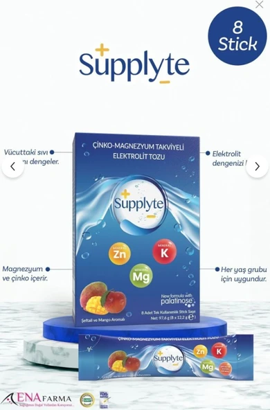Ena Farma Supplyte Mango Şeftali Aromalı Elektrolit Tozu ürün görseli 1