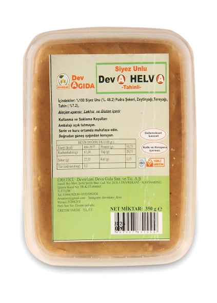 SİYEZ UNLU TAHİNLİ HELVA 350G ürün görseli 1