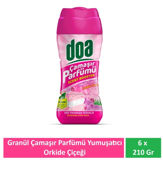 Doa Granül Çamaşır Parfümü & Çamaşır Yumuşatıcı Orkide Çiçeği 6 x 210 Gr ürün görseli 1