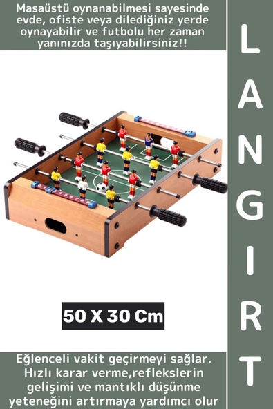 Premium Eğlenceli Çocuk Genç Yetişkin Stres Azaltan Refleks Oyun Ahşap Masa Üstü Langırt 50 X 30 Cm ürün görseli 1