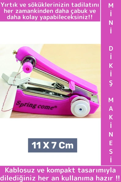 Seyahat Tipi Yırtık Sökük Onarımı Pratik Portatif Çanta Cep Boy Çok Şık Kablosuz Mini Dikiş Makinesi ürün görseli 1