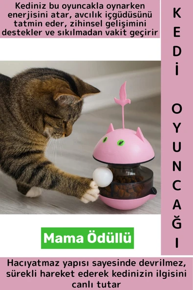 Evcil Hayvan İlgi Çekici Zihinsel Gelişim Avcılık İç Güdüsü Mama Ödüllü Hacıyatmaz Kedi Oyuncağı ürün görseli 1
