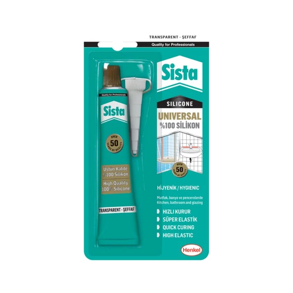 Sista Universal 50 gr Tüp Silikon Şeffaf ürün görseli 1