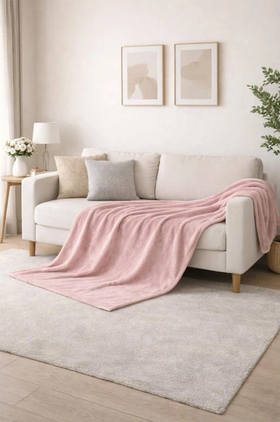 Wella Soft 130x170 cm Tv Battaniyesi Pudra ürün görseli 1