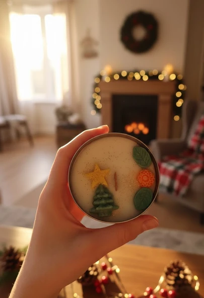 Çam Ağacı Temalı 80 gr Soya Wax Mum - Resim 3