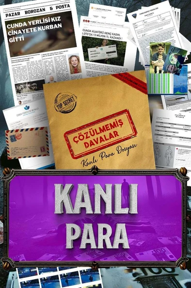 çözülmemiş davalar Dedektif Oyunu Kanlı Para Cinayet Çözme Oyunu Dedektiflik Kutu Oyunu Katil Kim Dava Çözme Oyunu ürün görseli 1