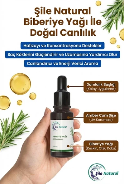 Biberiye Yağı 10 ml - %100 Saf Doğal Biberiye Yağı ürün görseli 1