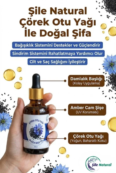 Soğuk Sıkım Çörek Otu Yağı 30 ml Doğal ve Saf Yağ , Bağışıklık ve Bakım Desteği ürün görseli 1