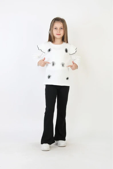 Kız Çocuk 2'li Takım (Pantolon+Bluz) 3-8 Yaş 12504 ürün görseli 1