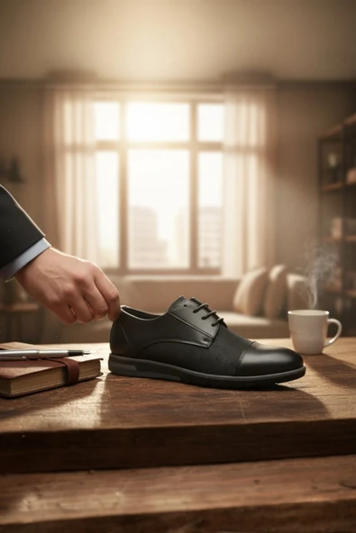 Enoch Erkek Smart Casual Ayakkabı - Tekstüre Detaylı Esnek Hafif Tabanlı Şehir Şıklığı Ve Ofis Ayakkabısı ürün görseli 1