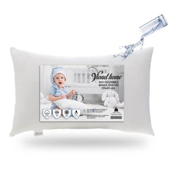 Vionel Home Sıvı Geçirmez Bebek Yastığı, Antialerjik, %100 Pamuklu, Boncuk Silikon, 250Gr ürün görseli 1