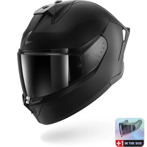 Kask Shark Skwal Cup Dark Shadow Mat Siyah Kapalı ürün görseli 1