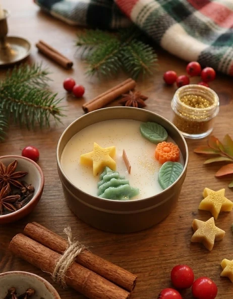 Çam Ağacı Temalı 80 gr Soya Wax Mum ürün görseli 1