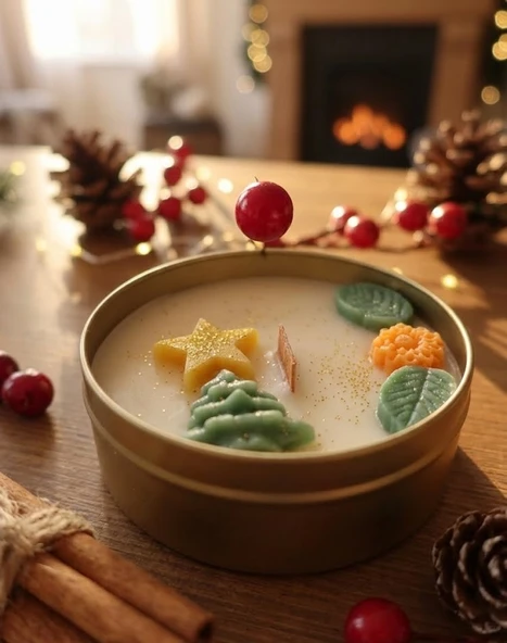 Çam Ağacı Temalı 80 gr Soya Wax Mum - Resim 2