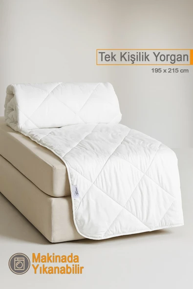 Vionel Home Ecotermo Tek Kişilik Microfiber Antialerjik Silikon Yorgan | Çeyizlik | Otel Yorganı | 155x215 Cm ürün görseli 1