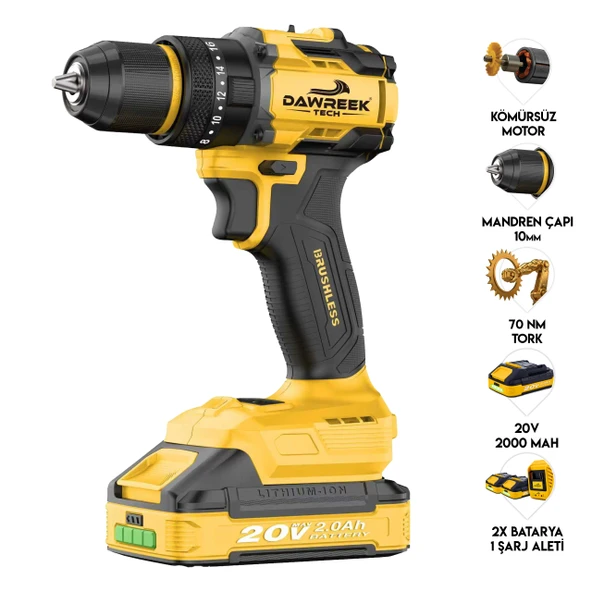 DAWREEK TECH Akülü Vidalama DT02D ürün görseli 1