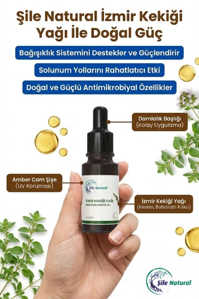 %100 Doğal İzmir Kekiği Yağı , Distilasyon, Saf ve Katkısız, 10 ml ürün görseli 1