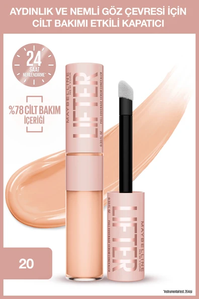 Maybelline New York Lifter Kafein ve Peptitler İçeren Nemlendiren ve Aydınlatan Kapatıcı - 20 ürün görseli 1