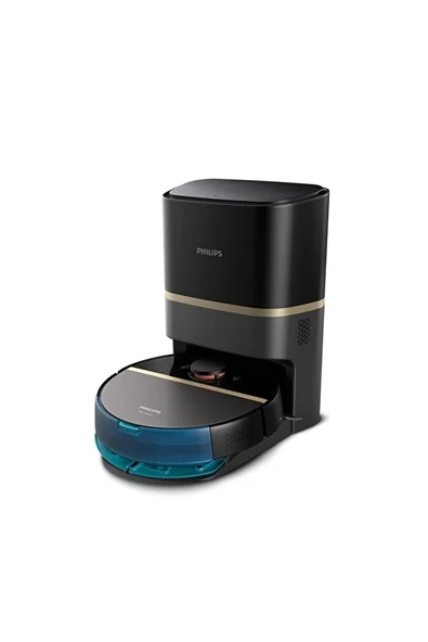 Philips HomeRun 7000 Serisi Aqua XU7100/01 Çöp İstasyonlu Siyah Gold Akıllı Robot Süpürge ürün görseli 1