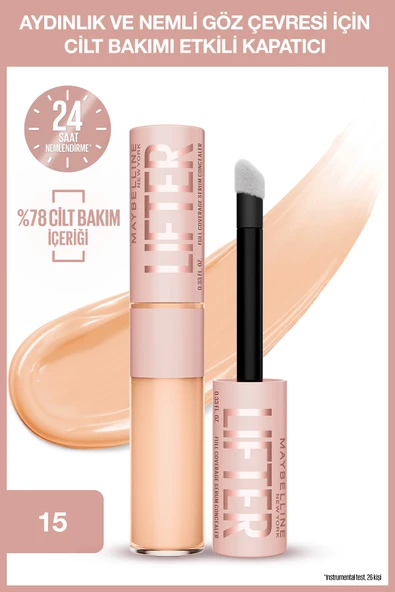 Maybelline New York Lifter Kafein ve Peptitler İçeren Nemlendiren ve Aydınlatan Kapatıcı - 15 ürün görseli 1