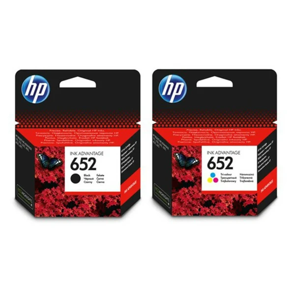 Hp 652 Siyah ve Renkli Kartuş Deskjet 1115, 2135, 3635, 3835, 4535, 4675 ürün görseli 1