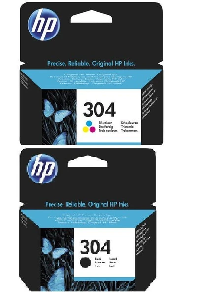 Hp 304 Siyah Ve Renkli Orjinal Kartuş N9k05ae, N9k06ae ürün görseli 1