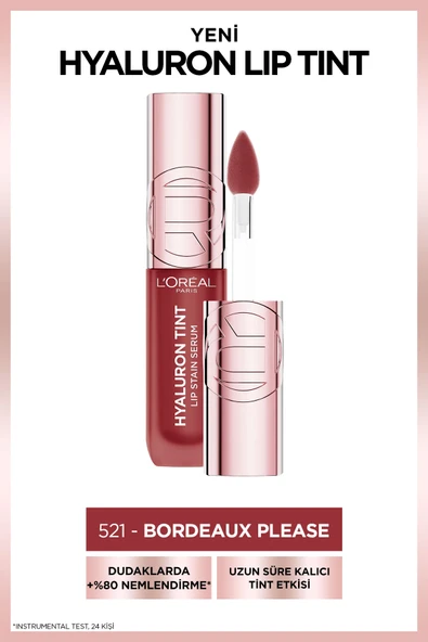 L'Oréal Paris Hyaluron Lip Tint - 521 Bordeaux Please ürün görseli 1