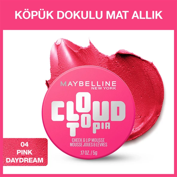 Maybelline New York Cloudtopia Köpük Dokulu Mat Allık 04 Pink Daydream ürün görseli 1