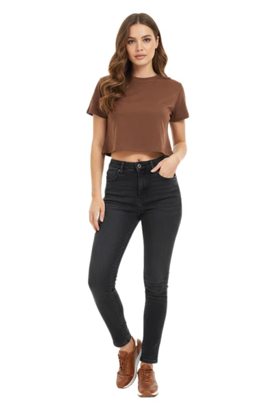 Kadın Yüksek Bel Jeans Dar Paça Pantolon 2248 BGL-ST02900 ürün görseli 1