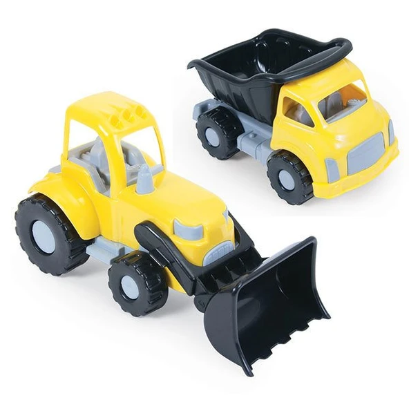 6144 JUMBO İKİLİ KAMYON- DOZER SET - Resim 2