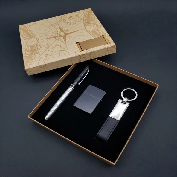 Kalem Çakmak Anahtarlık Silver Set ürün görseli 1