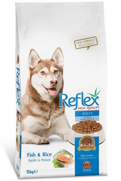 Reflex adult balık ve pirinçli 15kg yetişkin köpek maması ürün görseli 1