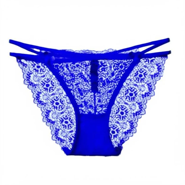 Venlisa Çapraz Bant Detaylı Dantelli String Külot V6104 - Resim 7