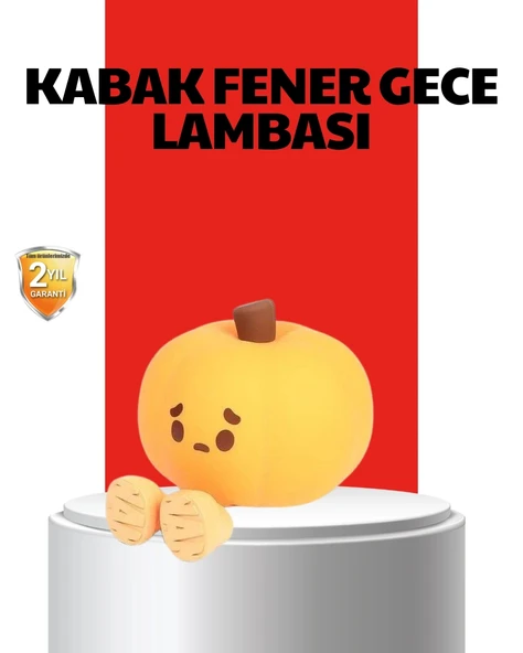 Pumpkin LED Night Light Dokunmatik Şarjlı Silikon Gece Lambası P109585S2995 ürün görseli 1
