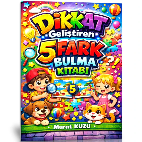 Dikkat Geliştiren 5 Fark Bulma Kitabı (73 Tam Sayfa Fark Bulmacası) ürün görseli 1