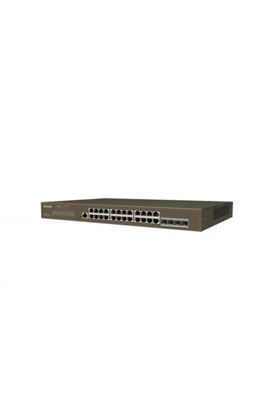 Teg3328F 24 Port 10-100-1000 Switch Hub 4 Port Sfp L2 Çelik Kasa Rack Mount ürün görseli 1