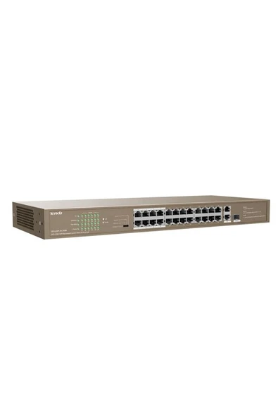 Tef1126P-24-250W 24 Port Poe+ 10-100 Switch Hub Çelik Kasa Rack Mount ürün görseli 1