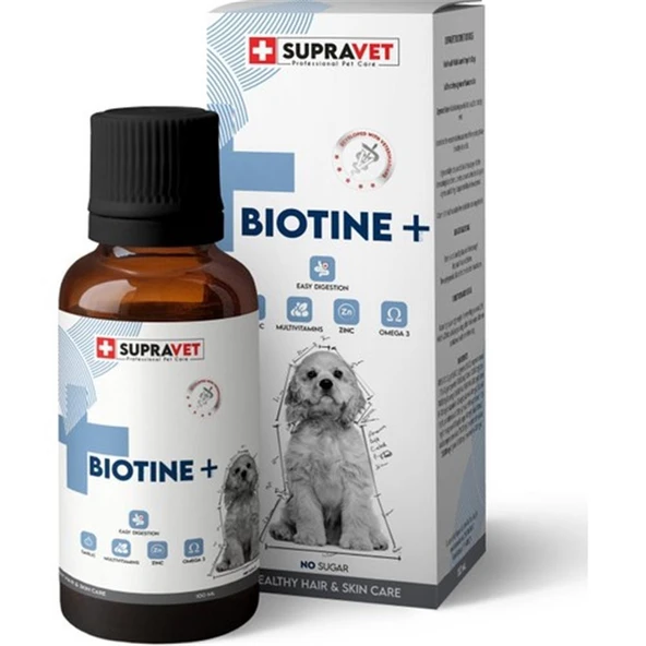 Supravet Biotine Dog Köpek Deri Tüy Sağlığı Damla 100 Ml ürün görseli 1