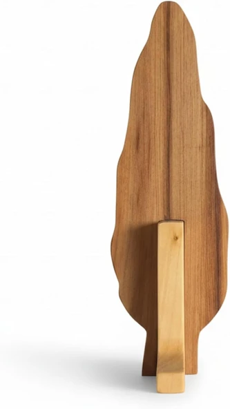 Simdale Wood İsimli Dekoratif Ahşap SELVİ AĞACI - Modüler Kaideli ürün görseli 1