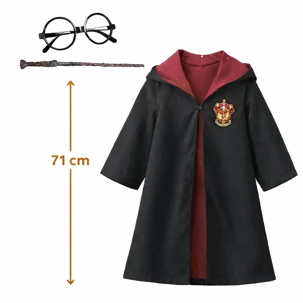 Harry Potter Bebek Kostüm Seti – Asa Gözlük Pelerin 71 cm (2-4 Yaş) ürün görseli 1