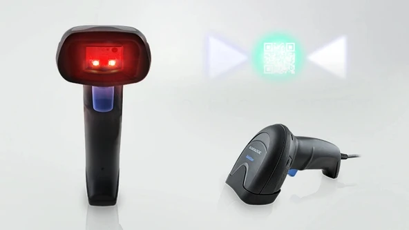 DATALOGIC QuickScan QW2520 El/Masa Tipi 1D / 2D VGA Imager Kablolu Barkod Okuyucu USB Stand, Siyah ürün görseli 1