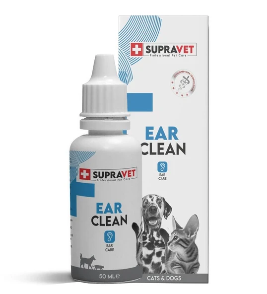 Supravet Ear Clean Kedi Köpek Kulak Temizleme Solüsyonu 50 Ml ürün görseli 1