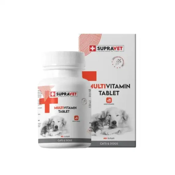 Supravet Kedi Ve Köpekler için Multivitamin Tablet 75 Adet ürün görseli 1
