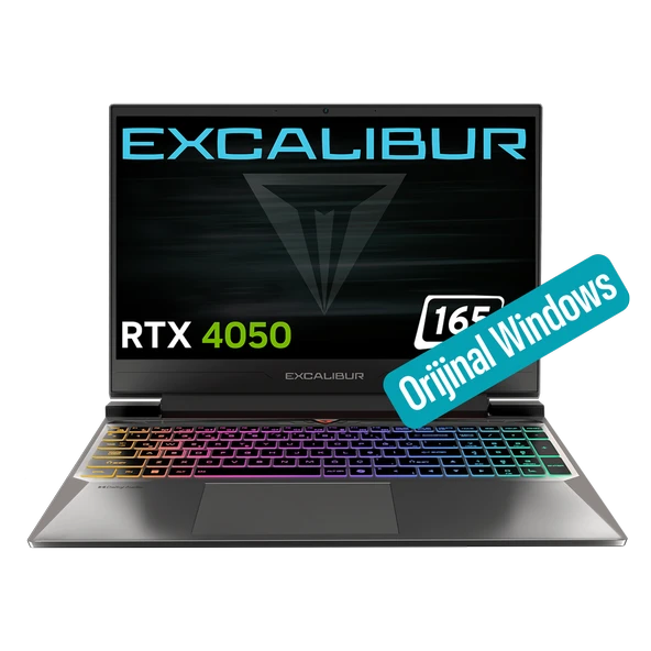 Casper Excalibur G870 i7-13620H 64GB 2TB RTX 4050 165HZ 15.6" W11H Gaming Laptop G870.1362-EXA0A-C ürün görseli 1