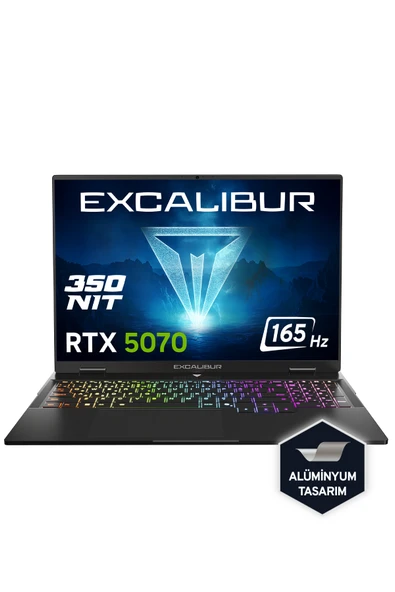 Excalibur G915 i7-13620H 16 GB 2TB RTX5070 165HZ 16" W11H Gaming Laptop G915.1362-BX70A-C ürün görseli 1